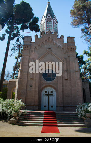 Historischen Stein christliche Kapelle im Weingut Santa Rita Chile Stockfoto