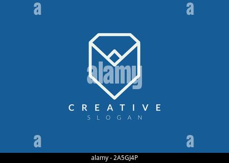 Modernes, minimalistisches Vektor. Geometrische Form Logo. Sechsecke und Dreiecke, Quadrate und Kreise geometrische Logo Symbole Vector Illustration Stock Vektor