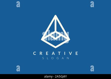 Modernes, minimalistisches Vektor. Geometrische Form Logo. Sechsecke und Dreiecke, Quadrate und Kreise geometrische Logo Symbole Vector Illustration Stock Vektor
