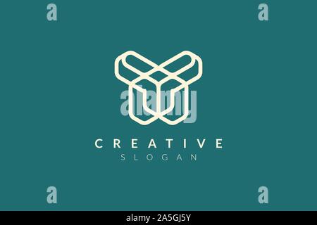 Modernes, minimalistisches Vektor. Geometrische Form Logo. Sechsecke und Dreiecke, Quadrate und Kreise geometrische Logo Symbole Vector Illustration Stock Vektor