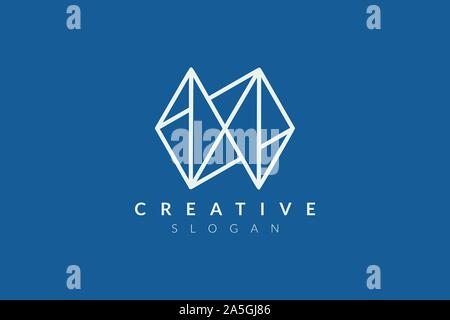 Modernes, minimalistisches Vektor. Geometrische Form Logo. Sechsecke und Dreiecke, Quadrate und Kreise geometrische Logo Symbole Vector Illustration Stock Vektor