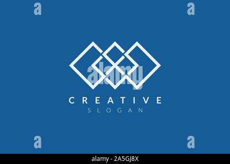 Modernes, minimalistisches Vektor. Geometrische Form Logo. Sechsecke und Dreiecke, Quadrate und Kreise geometrische Logo Symbole Vector Illustration Stock Vektor