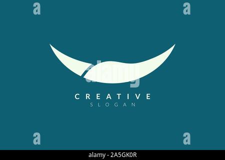 Vector Illustration tierischen horn Form. Minimalistisch und einfach Logo, flacher Stil, moderne Symbol und das Symbol Stock Vektor