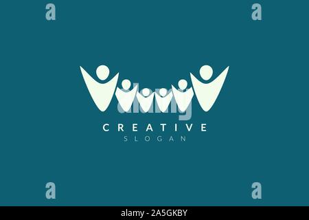 Vektor Design der Menschen gestalten. Minimalistisch und einfach Grafik Design, Logo Design, moderne Symbol und das Symbol Stock Vektor