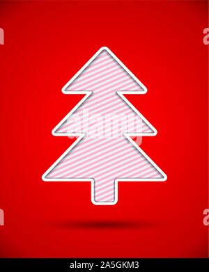 Schneiden Sie Weihnachtsbaum Stock Vektor