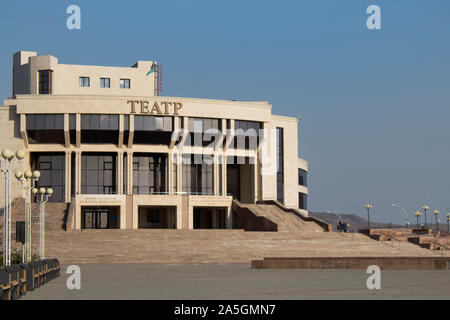 Kasachstan, Ust-kamenogorsk - 11. Oktober, 2019. East-Kazakhstan DramaTheater. Stockfoto