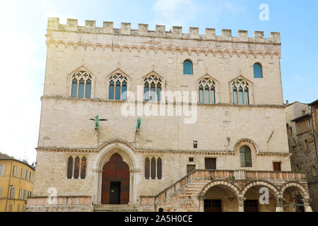 Perugia Altes Rathaus Palazzo dei Priori Palace, Umbrien, Italien. Stockfoto