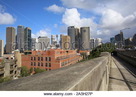 Ein Blick auf Sydney auf einen schönen Tag. Stockfoto