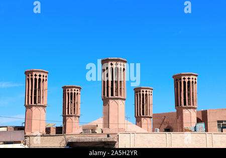 5-wind Turm Wasserbehälter in Amir Chaghmagh Komplex, Yazd, Iran Stockfoto