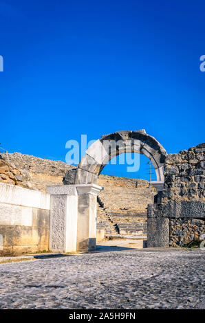 Philippi ist in der Nähe der Ruinen der antiken Stadt und ist Teil der Region Ostmakedonien und Thrakien in Kavala, Griechenland. Stockfoto