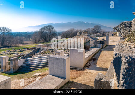 Philippi ist in der Nähe der Ruinen der antiken Stadt und ist Teil der Region Ostmakedonien und Thrakien in Kavala, Griechenland. Stockfoto