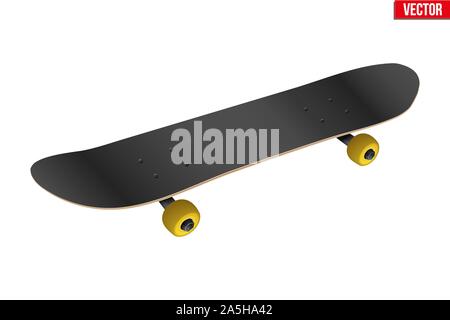 Klassische skateboard isoliert auf Weiss. Stock Vektor