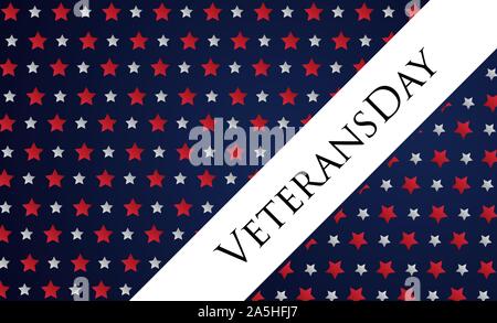 Veterans Day holiday Banner mit US-Flagge auf dem Hintergrund Stock Vektor