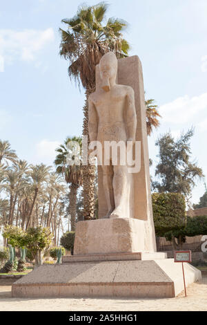 Ägypten, Memphis, die Granit Stein Statue von Ramses II. in das Museum von Memphis. Stockfoto