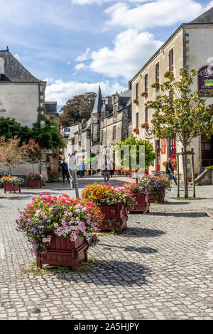 Rochefort-en-Terre, mittelalterliches Dorf, Bretagne, Frankreich. Rochefort-en-Terre ist ein ausgewiesener "Petite Cité de caractère Stockfoto