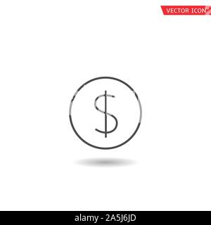 Dollar Vektor icon Stock Vektor