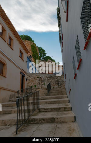 Altstadt von Denia Stadt in Alicante, Küsten- und Kulturelle touristische Symbol in Spanien Stockfoto