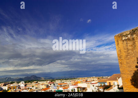 Denia Burg ist ein Symbol der Stadt und besuchen müssen, Stockfoto