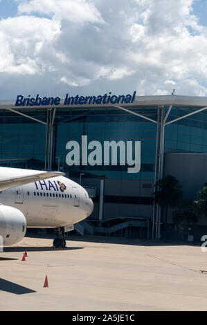 Zum internationalen Flughafen Brisbane in Brisbane in Queensland, Australien Stockfoto