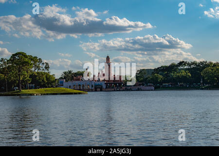 Orlando, Florida. Oktober 10, 2019. Panoramablick über Marokko Pavillion in Epcot Stockfoto