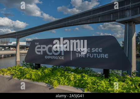 Orlando, Florida. Oktober 10, 2019. Die epcot Erfahrungen bei der Walt Disney World. Stockfoto