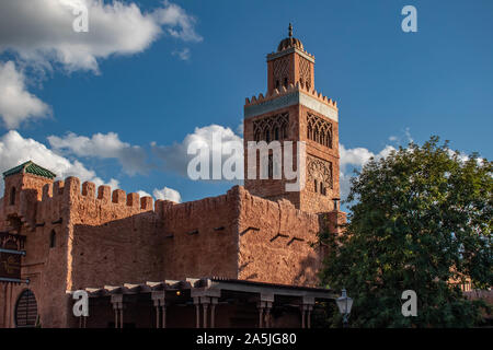 Orlando, Florida. Oktober 10, 2019. Ansicht von oben in Marokko Pavillion in Epcot (45) Stockfoto