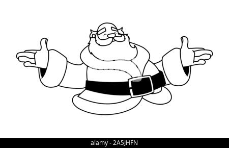 Santa Claus auf weißem Hintergrund Vector Illustration Design Stock Vektor