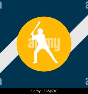 Baseball Silhouette, vector Art Illustration Stock Vektor