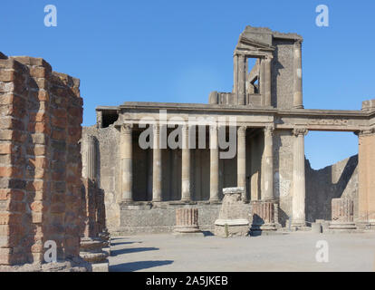 Basilika in Pompeji ist die älteste bekannte römische Basilika erbaut im 2. Jahrhundert v. Chr. Stockfoto