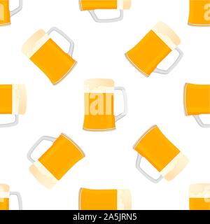 Abbildung auf Thema große farbige Muster Oktoberfest, deutscher Es fest Bier. Muster bestehend aus Sammlung fest Bier, Zubehör für oktoberf Stock Vektor