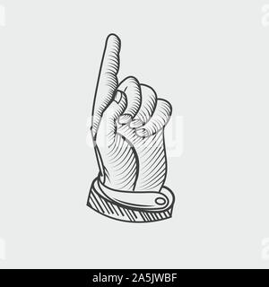 Zeigehand vektor Logo. Zeigefinger Vector Illustration Stock Vektor