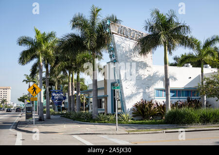 Die renovierten aus der Mitte des letzten Jahrhunderts Vagabond Motel auf der Biscayne Boulevard, Miami, Flordia, USA Stockfoto