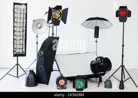 Foto Studio Equipment flash Zubehör professionelle Fotografen Stockfoto