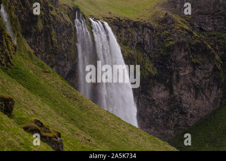 Landschaft Detail der Wasserfall, Seitenansicht, Selfoss, Arnessysla, Island Stockfoto