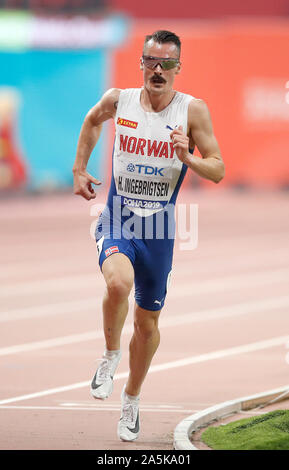 Norwegens Henrik Ingebrigtsen konkurrieren in der Männer 5000 m endg. Stockfoto