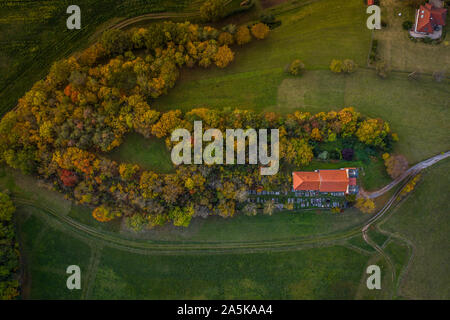Kirche von St. Kate frühen barocken Sakralbau von 1697 - 99. Nach einem früheren Entwurf von J. B. Matheye, eine Kirche mit zwei Türmen gebaut decorat Stockfoto