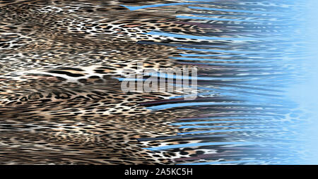 Leopard Muster Design, Illustration Hintergrund Stockfoto