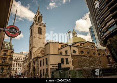 Die Kirche von St Stephen Walbrook, City of London, Großbritannien Stockfoto