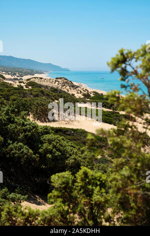 Die sanddüne Landschaft der Spiaggia di Piscinas Piscinas/Strand und die Dünen von Piscinas an der Costa Verde Westküste Sardinien Italien Europa Stockfoto