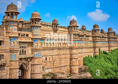 Gwalior Fort Madhya Pradesh, Indien Stockfoto