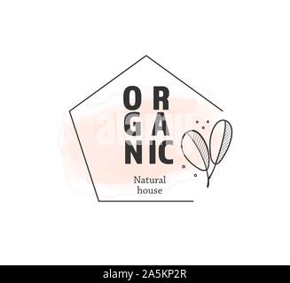 Botanical logo Maßbild vecctor im Set Stock Vektor