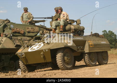 Ein WWII American leichte Panzerwagen M8, die so genannte Greyhound. Stockfoto