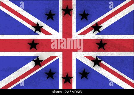 Brexit Metapher mit europäischen und Großbritannien Fahnen. Vector Illustration. Stock Vektor