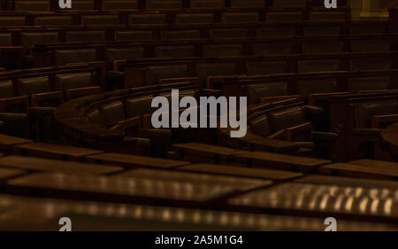 Ein Bild von der Haupthalle des ungarischen Parlaments. Stockfoto
