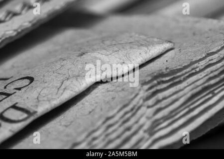 Makro eine Zeitung closeup Bild Stockfoto