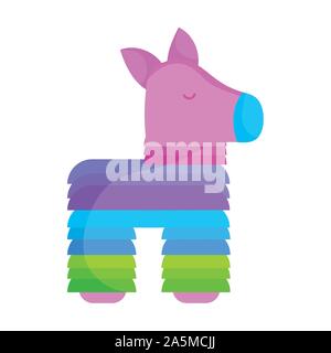 Fröhliche pinata Esel Charakter Mexiko Symbol Vektor illustration Stock Vektor