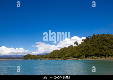 Blick auf okarito Lagune, Westküste von Neuseeland Stockfoto