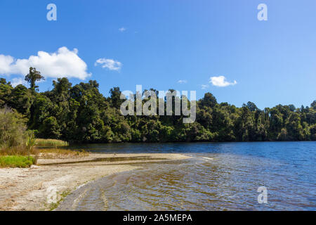 Blick auf okarito Lagune, Westküste von Neuseeland Stockfoto