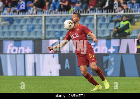 Leonardo Spinazzola (Roma) bei Sampdoria vs AS Rom, Genua, Italien, 20 Okt 2019, Fußball Italienische Fußball Serie A Männer Meisterschaft Stockfoto