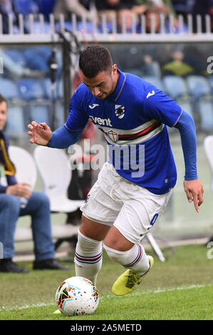 Federico Bonazzoli (sampdoria) bei Sampdoria vs AS Rom, Genua, Italien, 20 Okt 2019, Fußball Italienische Fußball Serie A Männer Meisterschaft Stockfoto